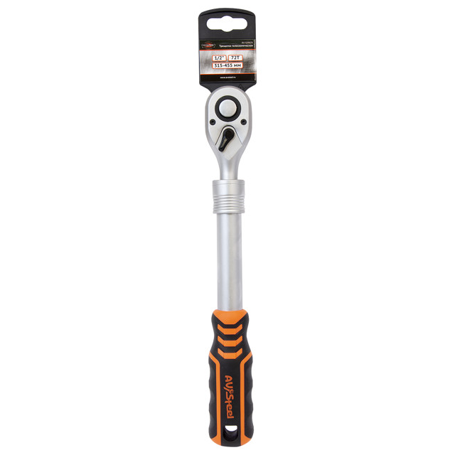ключ-трещотка AV STEEL 1/2" 315-455мм 72 зубца