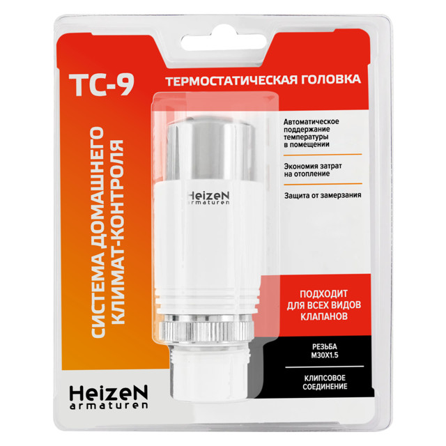 головка термостатическая HEIZEN хром-белая M30x1,5