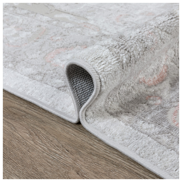 ковер NELLY 800х1500мм дизайн 06993A L.GREY/PINK