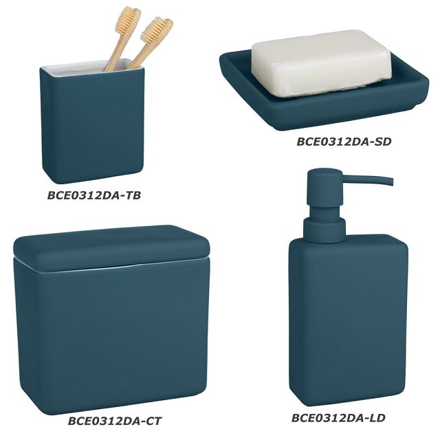 контейнер для аксессуаров VITARTA Blue matte керамика темно-синий