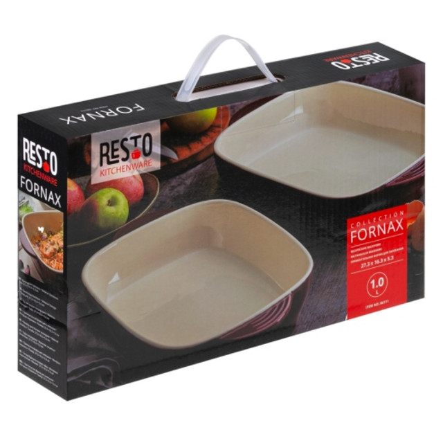 форма для запекания RESTO Fornax 27,3х16,3х5,3см 1л прямоугольная керамика
