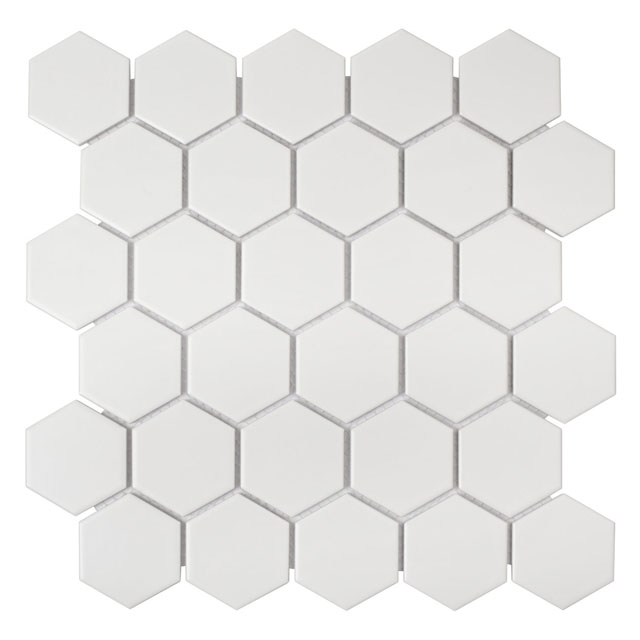 мозаика керамическая STARO Homework Hexagon small 27,8х26,5х0,6 матовая белая