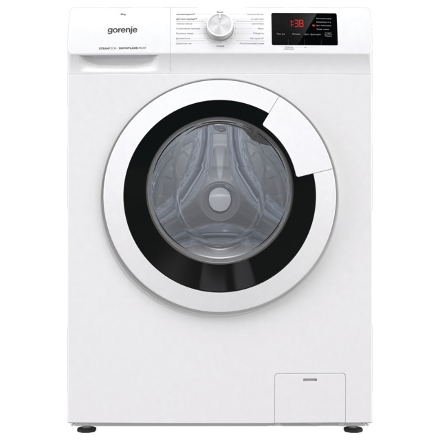 машина стиральная GORENJE WHE60SFS 6кг, 1000об, 46см, белая