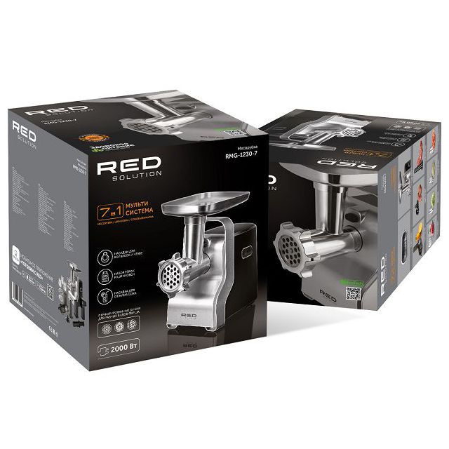 мясорубка RED SOLUTION RMG-1230-7 2000Вт 2,5 кг/мин металлик