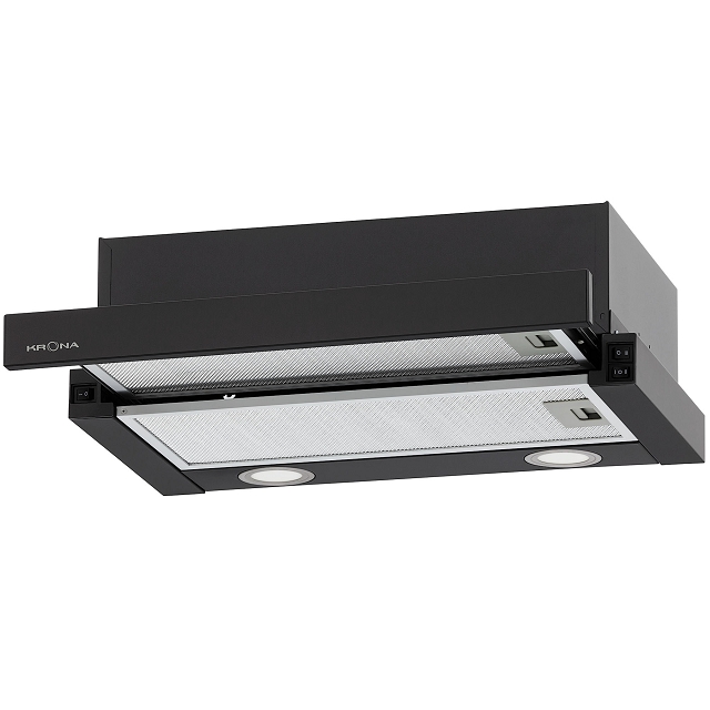 вытяжка встраиваемая KRONA KAMILLA MV 500 BLACK 600куб 50см черный