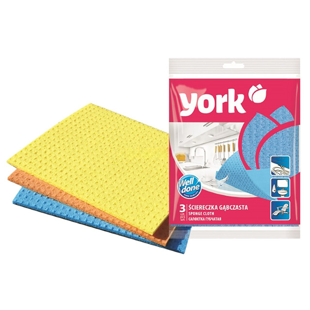 салфетка губчатая York 17,5х15,5 см, 3 шт