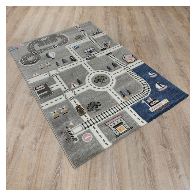 ковер CHILDWORLD 1330х1950мм полипропилен E3084 GREY/CREAM
