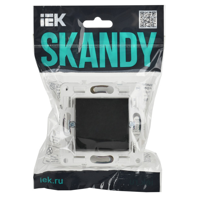 выключатель 1-клавишный IEK Skandy проходной 10А черный
