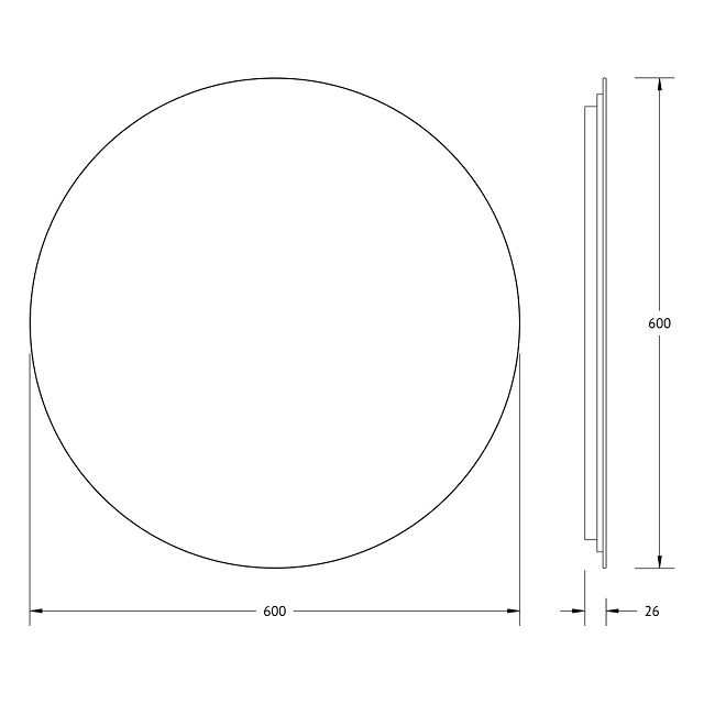 зеркало для ванной Opti Defesto 60x60см LED-подсветка