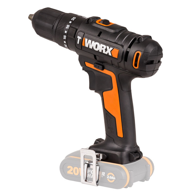 дрель-шуруповерт ударная WORX WX370.9 50Нм 20В Li-Ion без АКБ и ЗУ