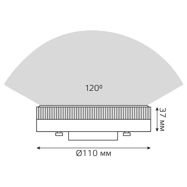 лампа светодиодная GAUSS Elementary 14Вт GX70 LED 1300Лм 4100K таблетка