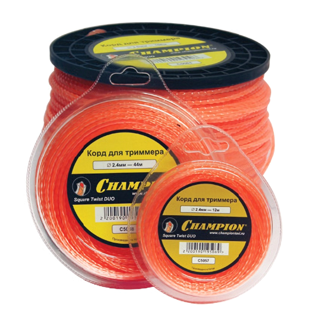 леска для триммера CHAMPION Square Twist duo 3мм 28м витой квадрат леска для триммера CHAMPION Square Twist duo 3мм 28м витой квадрат