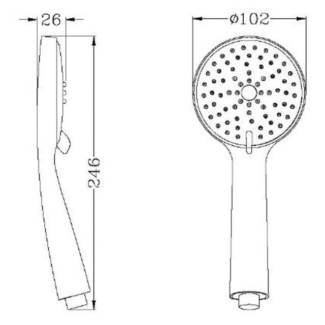 насадка душевая LATUNO 800 L80006B 3 режима хром