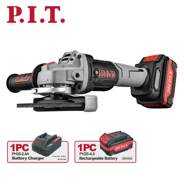 шлифмашина угловая P.I.T. PWS20H-125A/1 20В Li-Ion 4Ач 125мм 1АКБ OnePower аккумуляторная