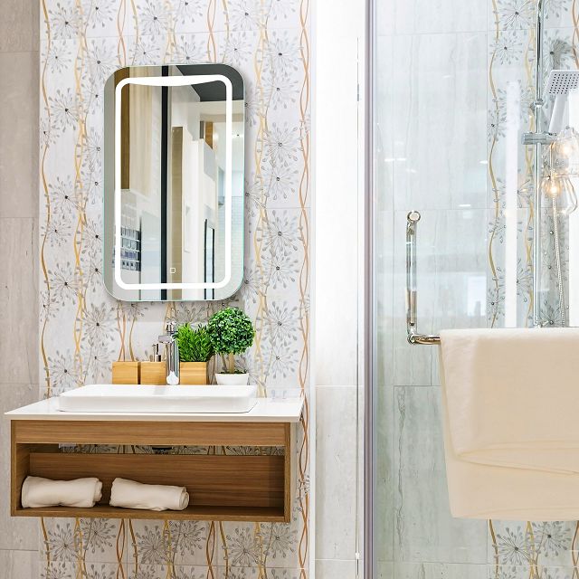 зеркало для ванной SILVER MIRRORS Турин 40х70см LED сенсор диммер