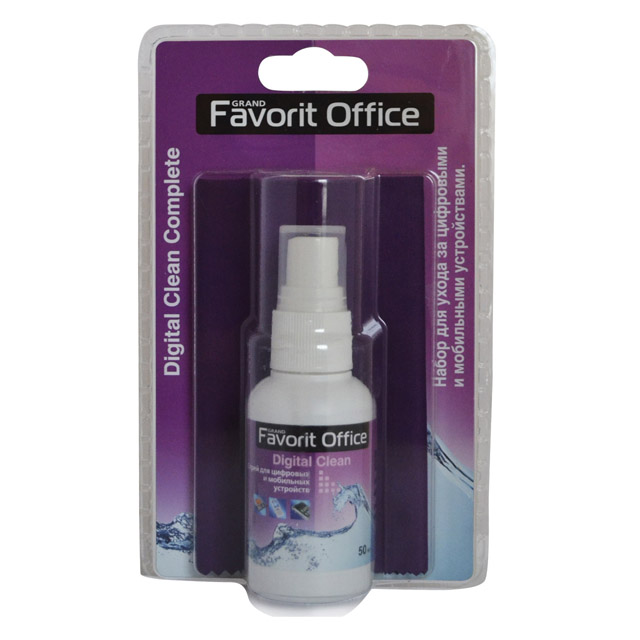 набор для ухода за смартфонами FAVORIT OFFICE Digital Clean Complete спрей 50мл+салфетка