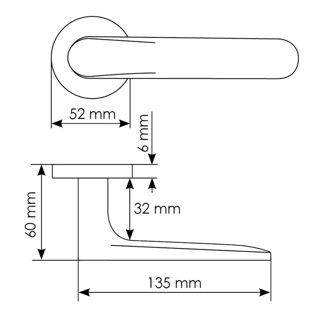 ручка дверная MORELLI MH-59-R6 BL черный