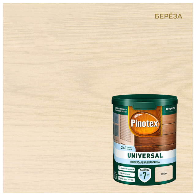 средство деревозащитное PINOTEX Universal 0,9л береза, арт.5620705