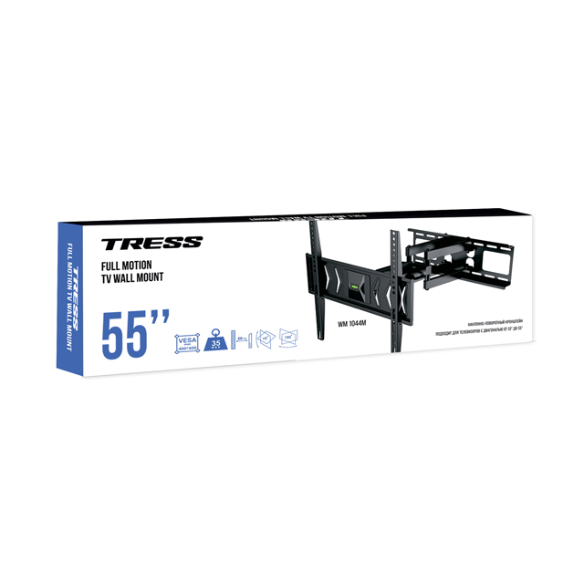 кронштейн TRESS WM 1044M VESA 100-400 до 35кг накл/повор/черн. для телевизора