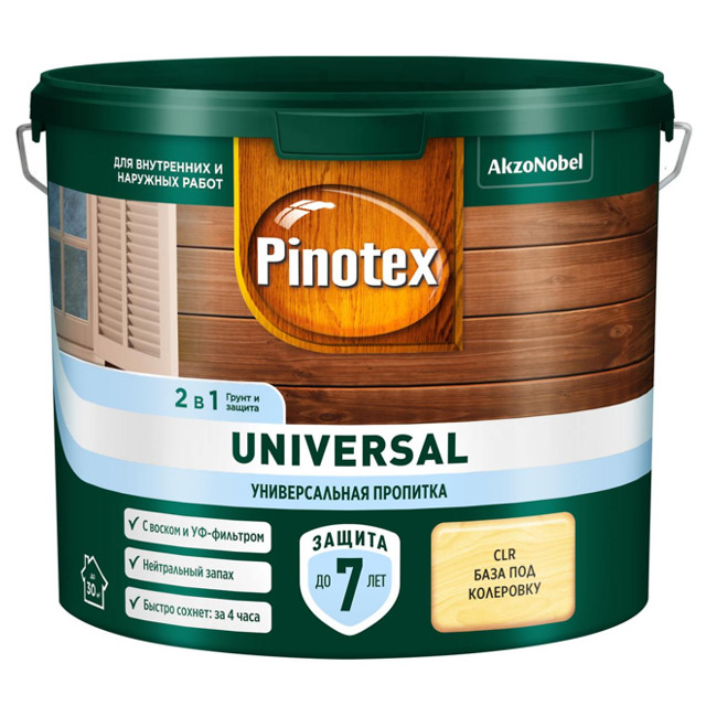 средство деревозащитное PINOTEX Universal база CLR 2,5л бесцветное, арт.5620697