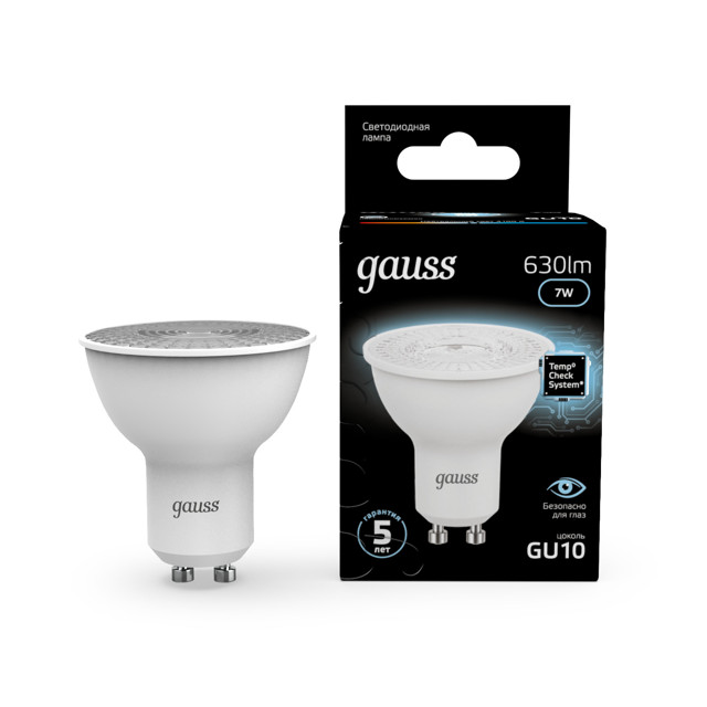 лампа GAUSS MR16 7Вт GU10 LED 630Лм 4100K