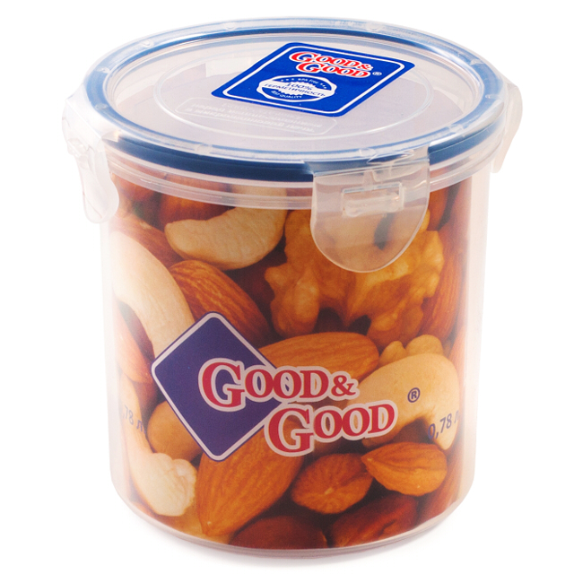 контейнер для продуктов GOOD&amp;GOOD, 0,78 л, 12х12х11,5 см, пластик, силикон