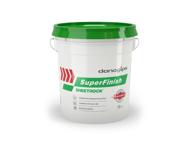 шпатлевка готовая DANOGIPS SuperFinish универсальная 17л, арт.79466