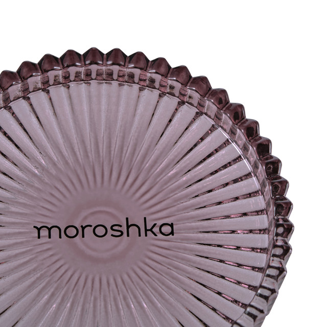 мыльница MOROSHKA Ephir 11,5х11,5х3см стекло розовый