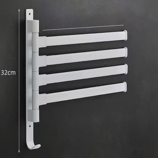 полотенцедержатель  поворотный 4 держателя алюминий