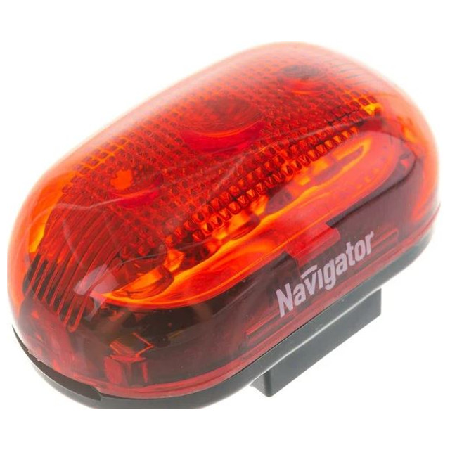 фонарь велосипедный NAVIGATOR 1Вт 3LED 2AAA сигнальный красный/черный