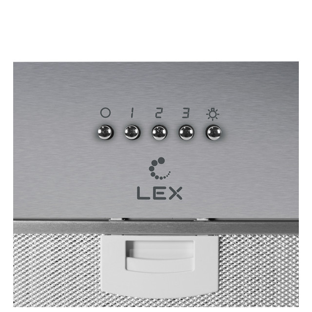 вытяжка встраиваемая LEX GHOST 600 Inox 60см 700куб серебристый