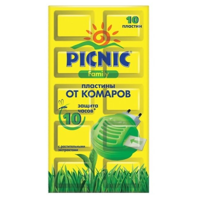 пластины PICNIC Family от комаров 10шт