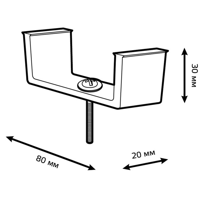 кронштейн монтажный GAUSS для встраиваемого шинопровода