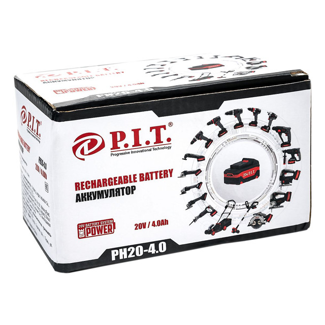 аккумулятор P.I.T. PH20-4.0 Li-Ion 20В 4Ач OnePower