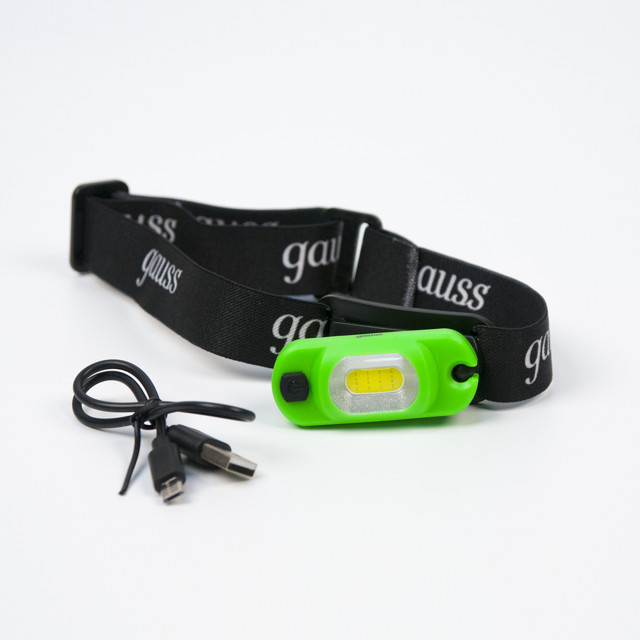 фонарь налобный GAUSS GFL408 3Вт LED 150Лм 300mAh