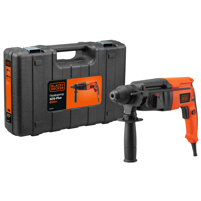 перфоратор BLACK&DECKER BDHR26KR-RU 800Вт 3 режима 3Дж