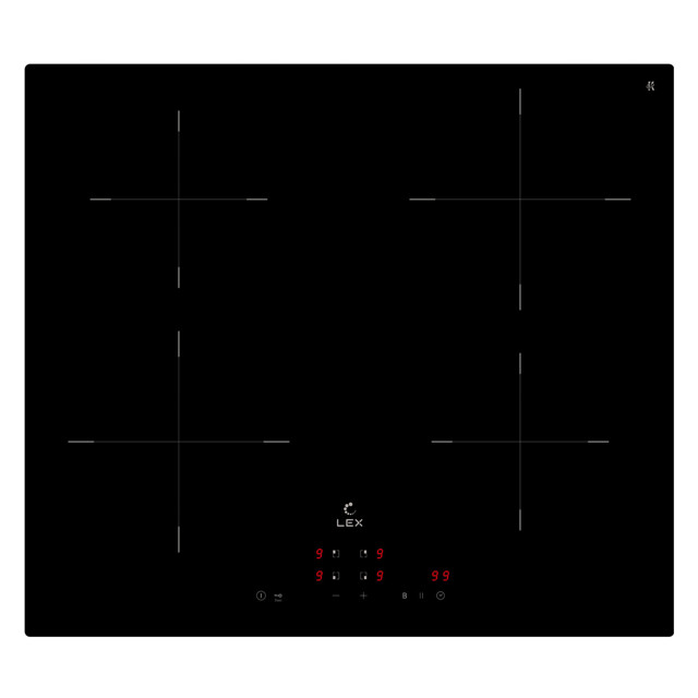 поверхность индукционная LEX EVI 640A BL 60 см 4 конфорки черный