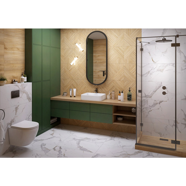керамогранит GLOBAL TILE Calacatta Imperial 40x80 белый