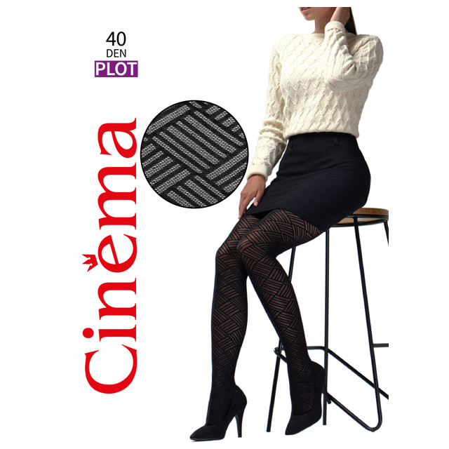 колготки CINEMA Fashion line Plot 40 nero 2