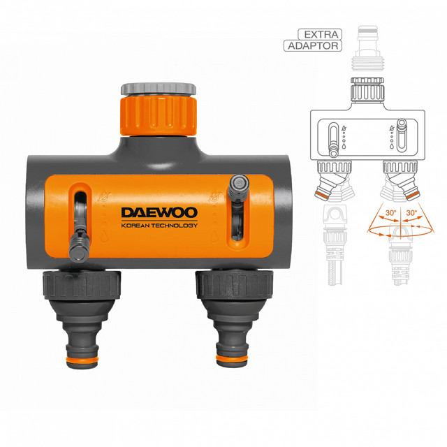 распределитель 2-х канальный DAEWOO 3/4"-1" пластик