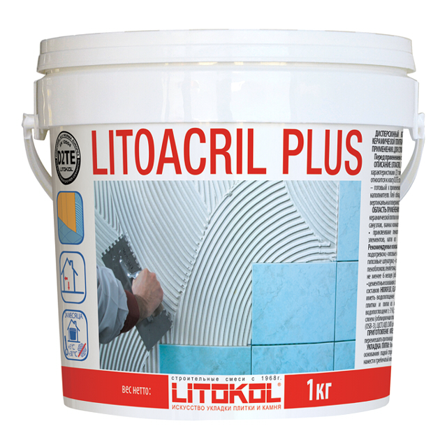 клей для керам.плитки LITOKOL Litoacril Plus 1кг, арт.LAPb/1кг