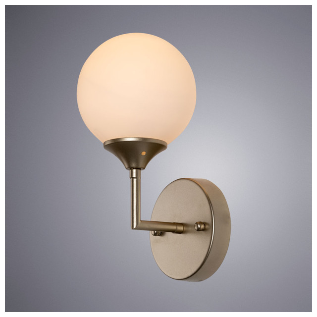 бра ARTE LAMP Marco E14 60Вт металл стекло белый