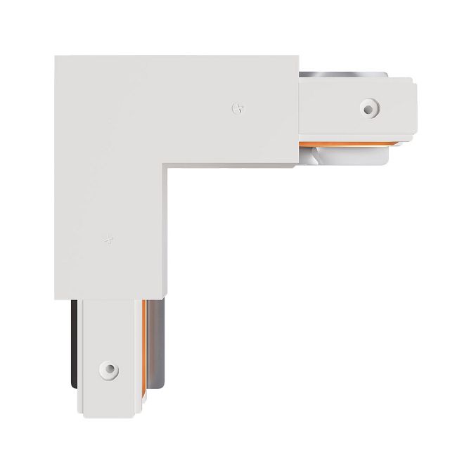 коннектор-ввод питания угловой для шинопровода ARTE LAMP Track Accessories пластик белый