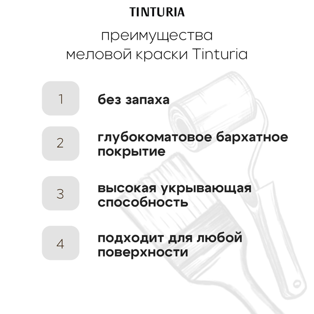 краска для мебели и декора TINTURIA 0,35кг туманное утро, арт.028819779