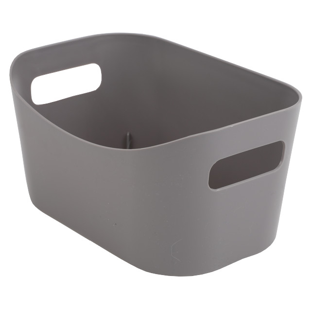 корзина TODELIA 20,5х13,5х10,5см 3л с ручками пластик серая корзина TODELIA 20,5х13,5х10,5см 3л с ручками пластик серая