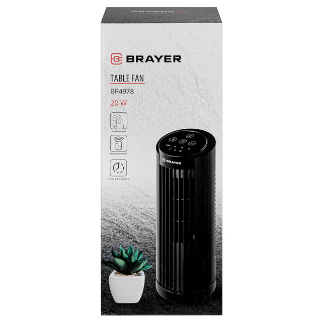 вентилятор BRAYER BR4978 20Вт 3 режима черный