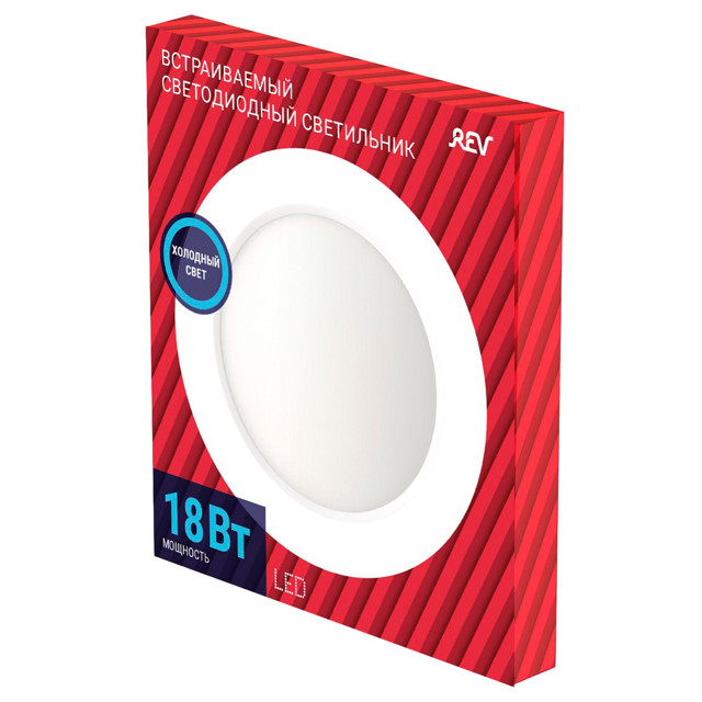светильник встраиваемый LED REV SuperSlim 190мм 18Вт 6500К металлический