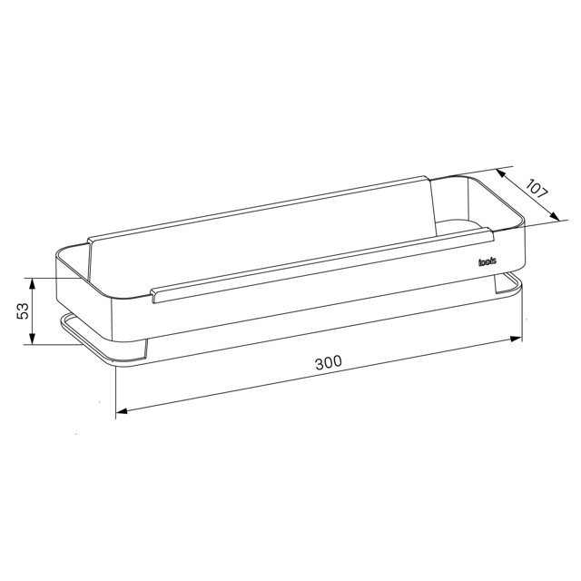 полка прямая IDDIS Optima Home Slide нержавеющая сталь черная матовая