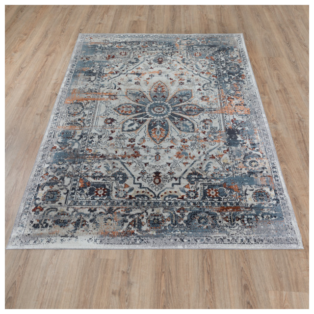 ковер KLIO 800х1500мм дизайн 07992B L.GREY/L.GREY