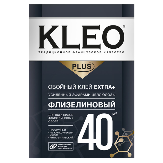 клей обойный KLEO PLUS EXTRA флизелиновый 240г, арт.EXTRA PLUS 40